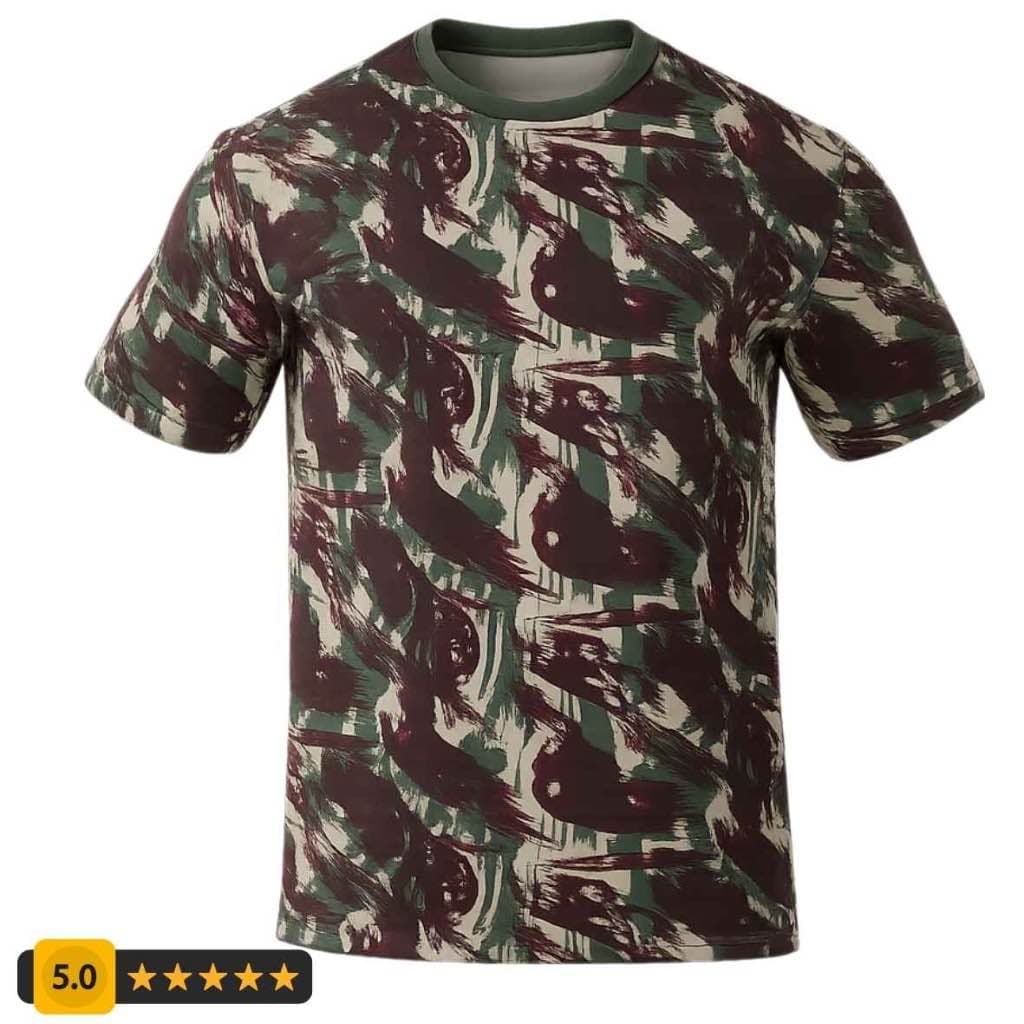 Camisa  Masculina Termica Camuflada  Manga Curta – Camiseta Militar , Trilhas e Esporte Outdoor