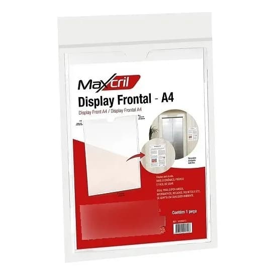 Quadro De Avisos A4 Display Simples Frontal Maxcril Waleu