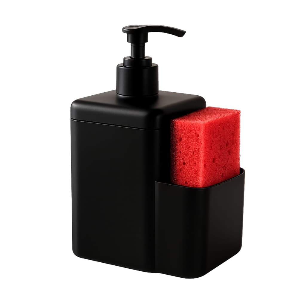 Porta Detergente e Bucha Dispenser 500ml 2x1 Qualidade DasPlast Detergente Sabão Cozinha Bancada