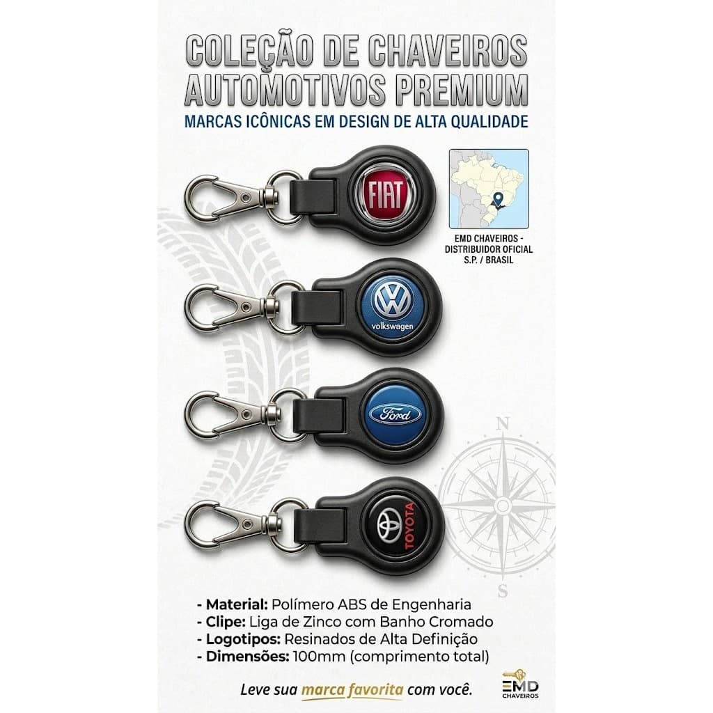 KIT 60, 120, 180, 240 chaveiro borracha Ruby!