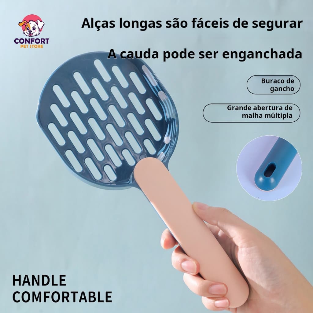 Pá para areia de gato Pá para limpeza de caixa de areia Pá caixa de areia