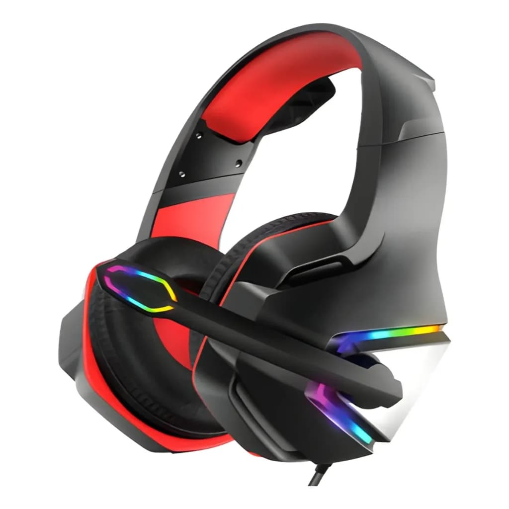 Headset Gamer Bluetooth / Cabo USB - LEHMOX LEF-1032A RGB (Sem Fio ou Com fio) com Microfone LED PC PS4 Celular