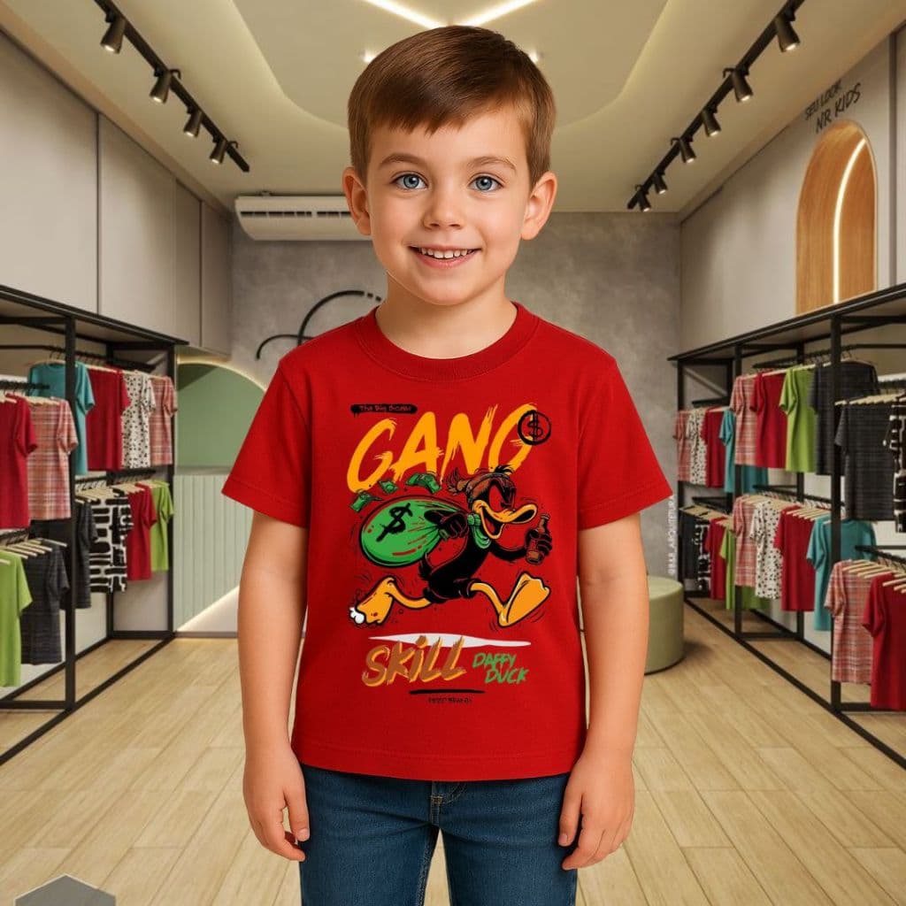 Camiseta Infantil Pra Criança Camisa 100% Algodão Premium Gangster Patolino