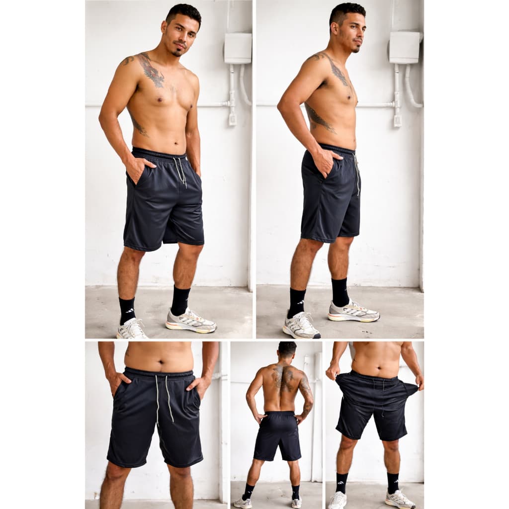 kit 02 short Dry Fit Longa  calçao Masculino  Treino  Corrida Esportiva Casual Confortável Secagem