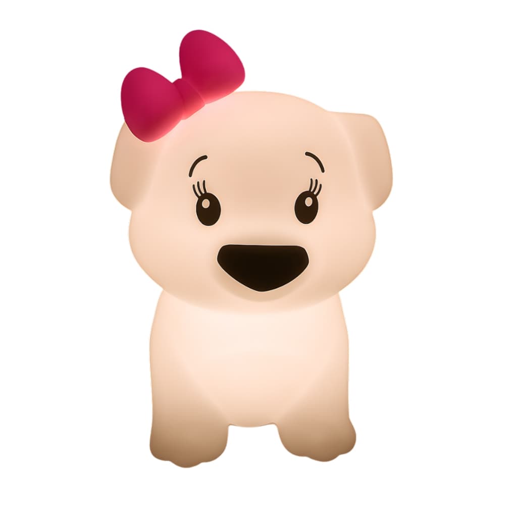Luminária Cachorro Menina Lacinho Bivolt