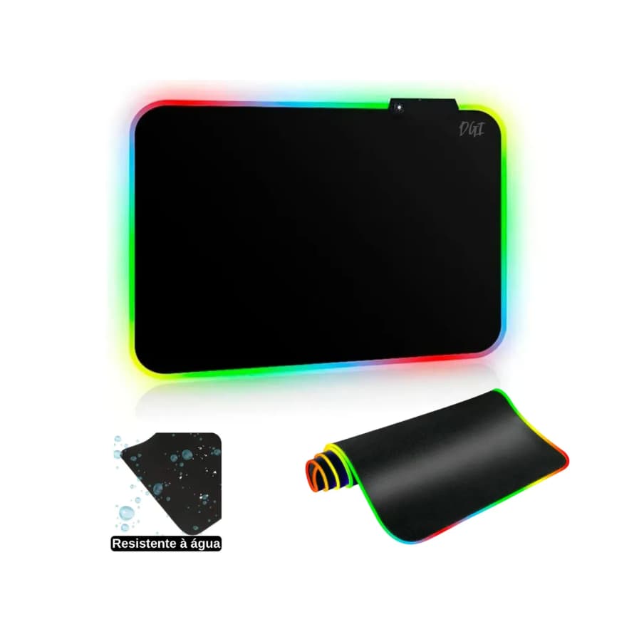 Mouse Pad Gamer Led Rgb 35x25cm KAP-002