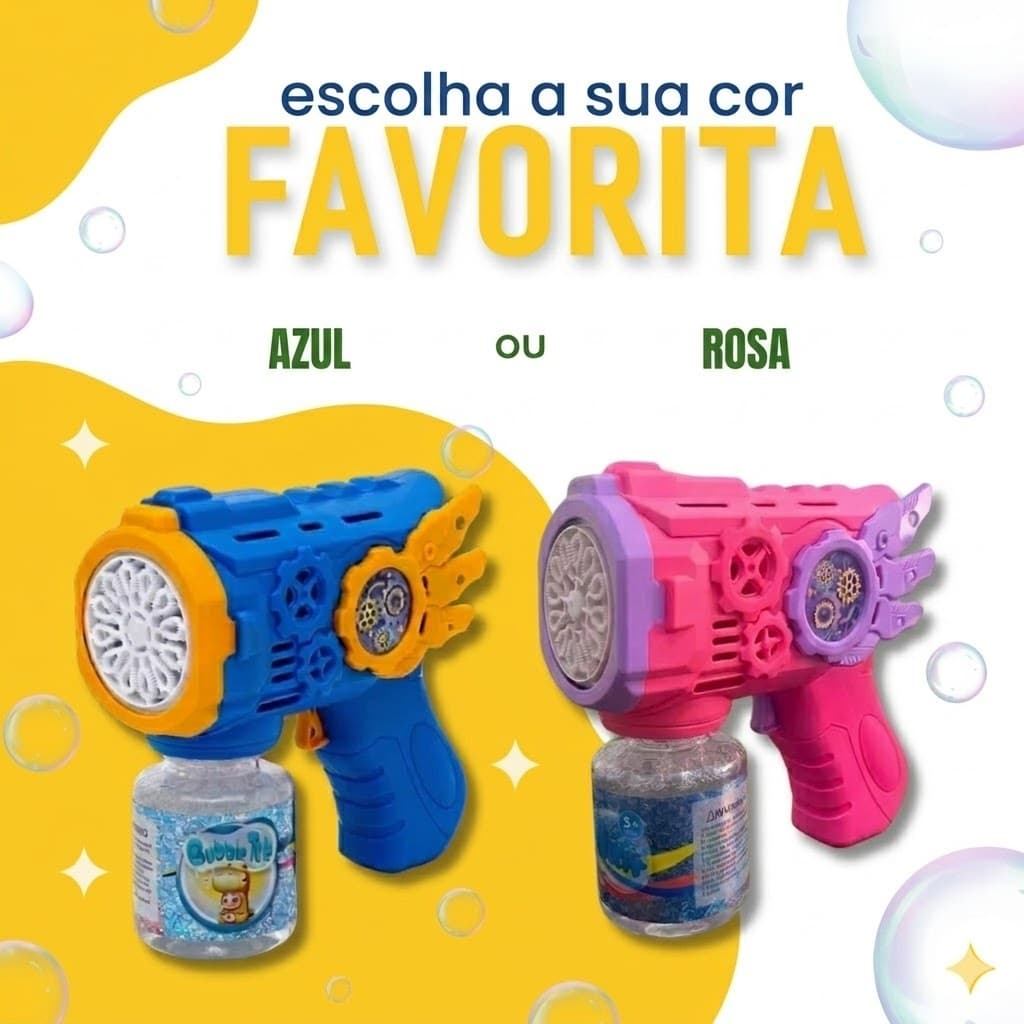 ENVIO RÁPIDO Lançador de Bolhas Infantil com LED Máquina de Bolhas Automática para Crianças e Festas e Parques