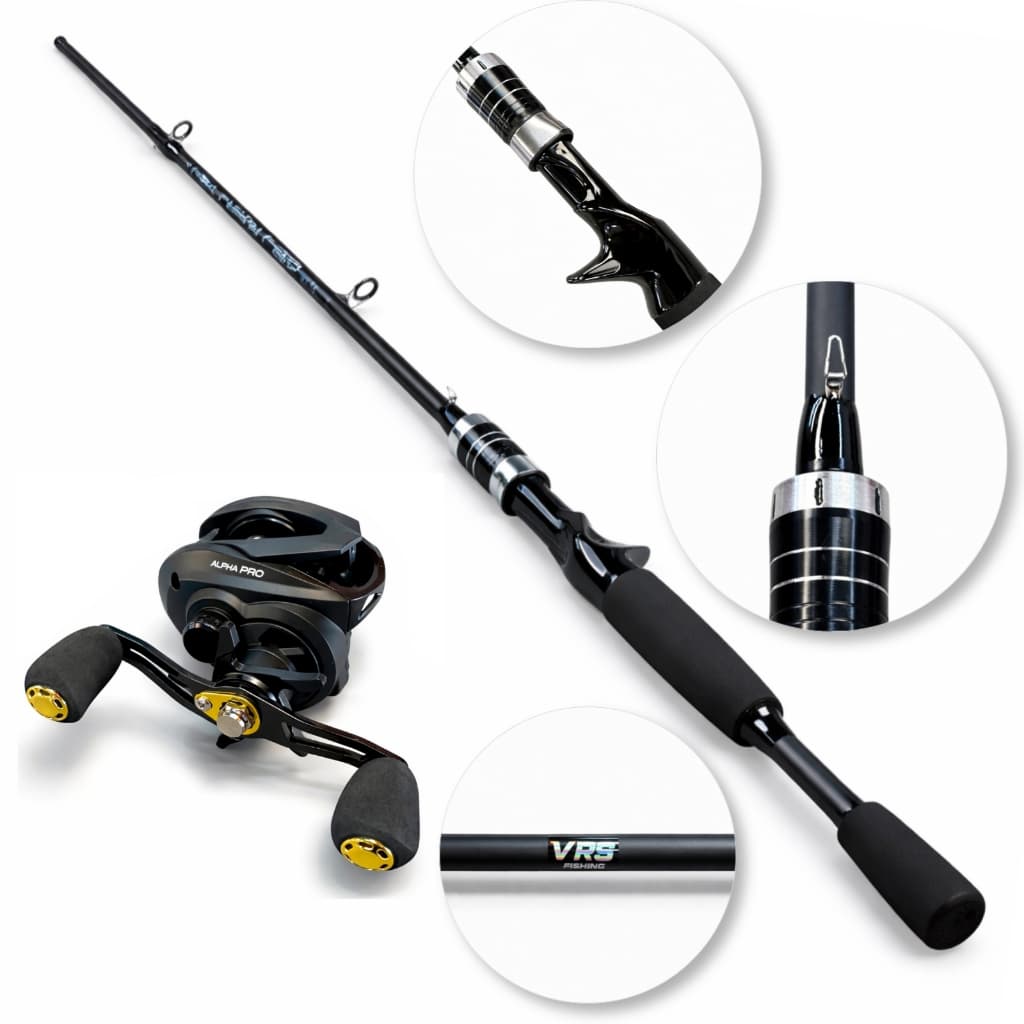 Kit Pesca Esportiva Vara Carbono 1,65m + Carretilha Perfil Baixo