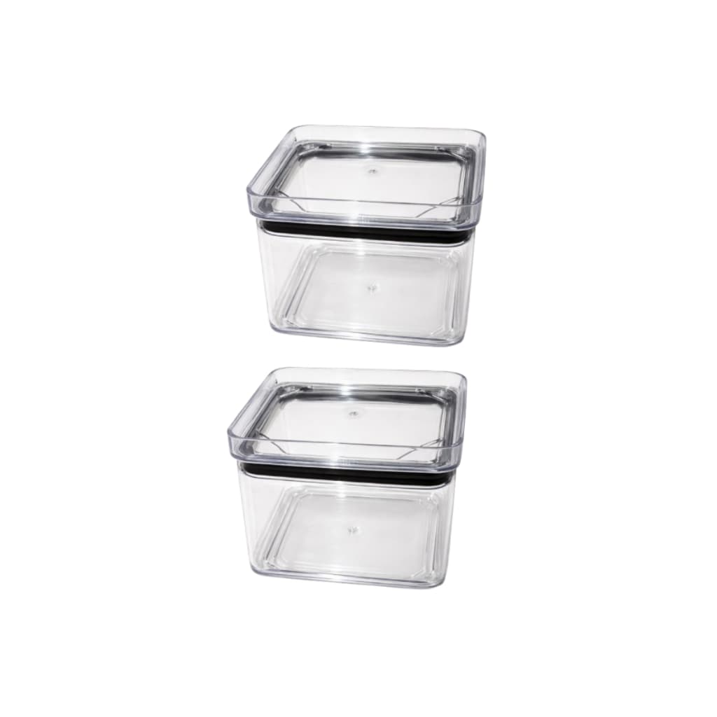 Kit 2 UN de Pote Hermeticos 480 ML Quadrado Porta Balas/ Bolachas/ Grãos