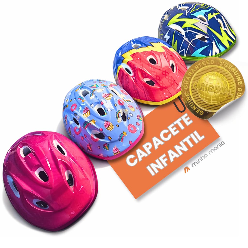 Capacete Infantil Bike Gta 52/56cm Ajustável Bicicleta Skate Patinete Menino Menina Ciclismo 8 Furos