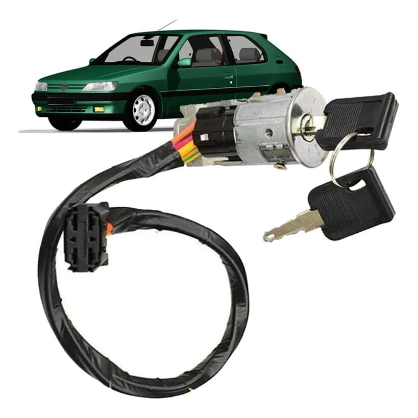 Trava Direção Com Comutador Cilindro Peugeot 306 1994 1995 1996 1997 1998 1999 2000 2001