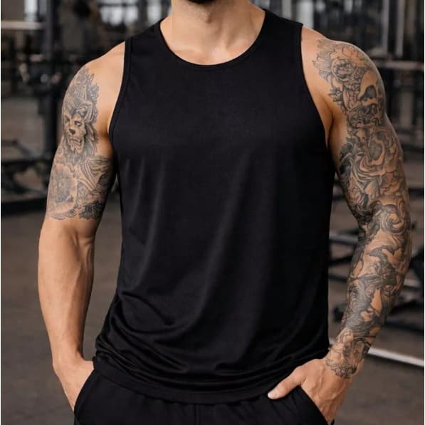 Regata Masculina Academia Treino Fitness Esportiva Respirável Leve Musculação Corrida Pronta Entrega