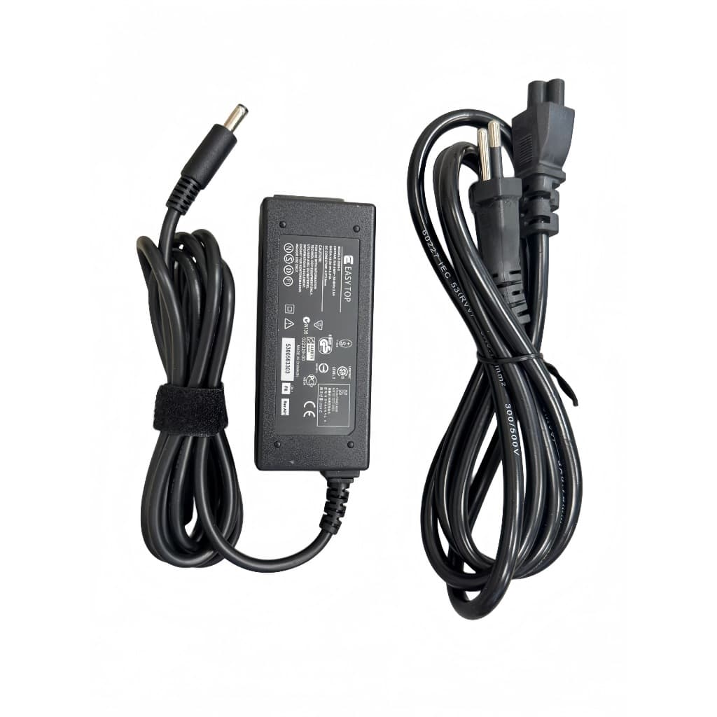 Fonte Carregador Para Notebook Dell 19.5v 2.31a Plug 4.5mm X 3.0mm Compatível Com Inspiron Latitude Vostro Xps La45nm140