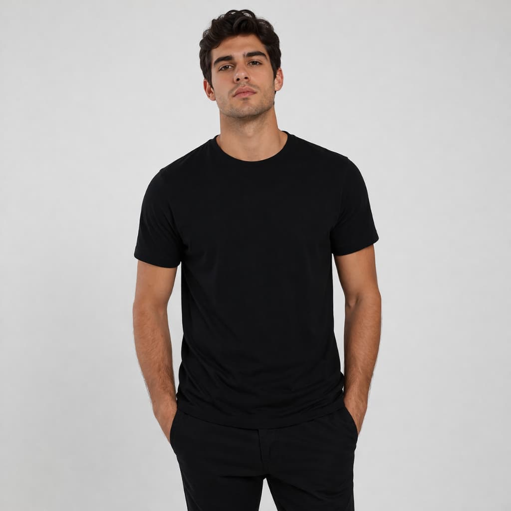 Camiseta Masculina Básica 100% Algodão Premium