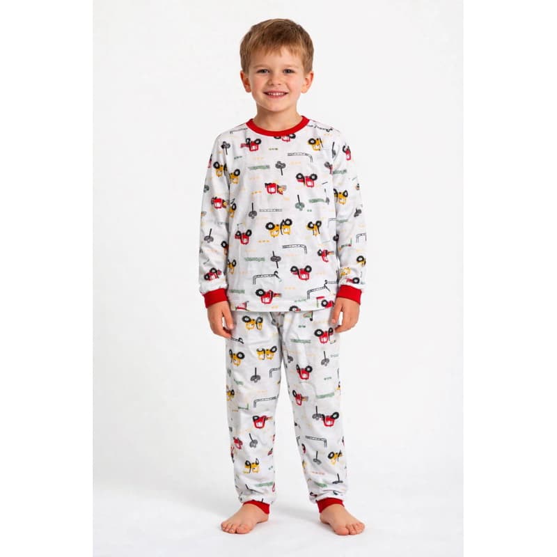 Pijama Infantil Manga Longa Conjunto Menino Inverno Confortável