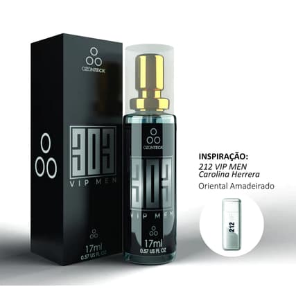 Perfume Masculino 303 Vip Men Perfume Ozonteck 17 Ml Maxima Fixação Premium/família Olfativa: Âmbar Amadeirado