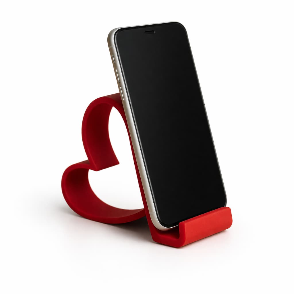 Suporte De Mesa Base Para Celular Smartphone Coração Lamivi