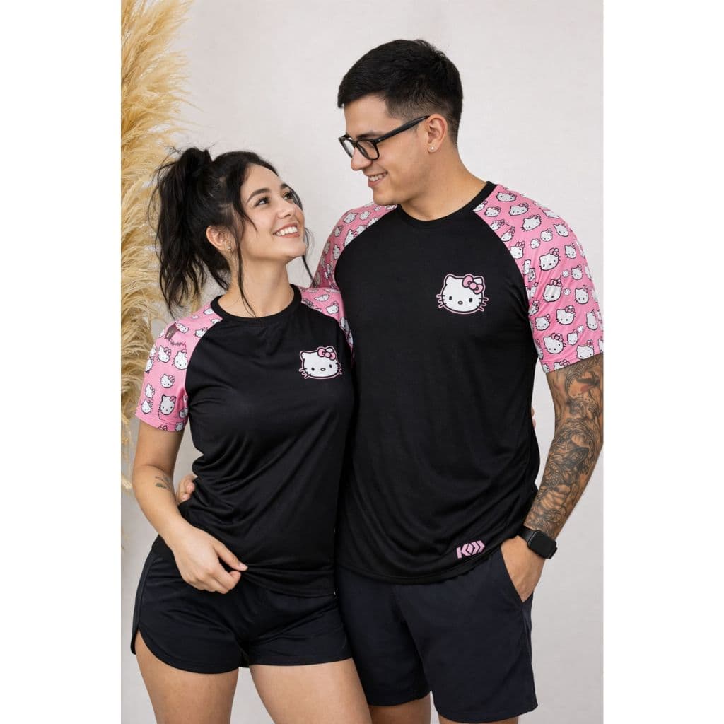 Camiseta Casal Hello Kitty Premium Estampada – Kit Masculino e Feminino Confortável e Estilosa