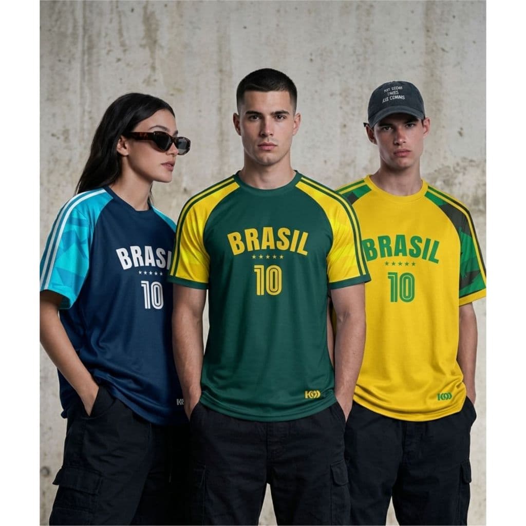 Camiseta Brasil Dry Fit Masculina Feminina Infantil Academia Treino Futebol Torcida 2026 street