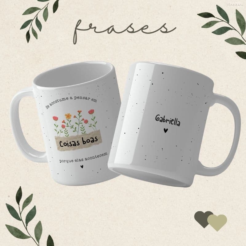 Caneca xícara personalizada com frase motivacional caneca para amiga dia das mães