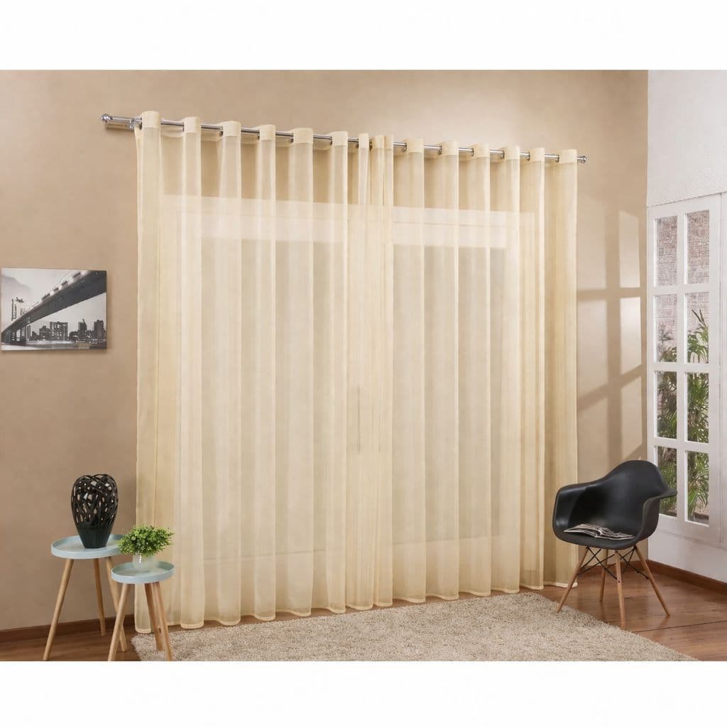 CORTINA VOIL SALA/QUARTO 3 X 1,80 TRANSPARENTE SUPER OFERTA