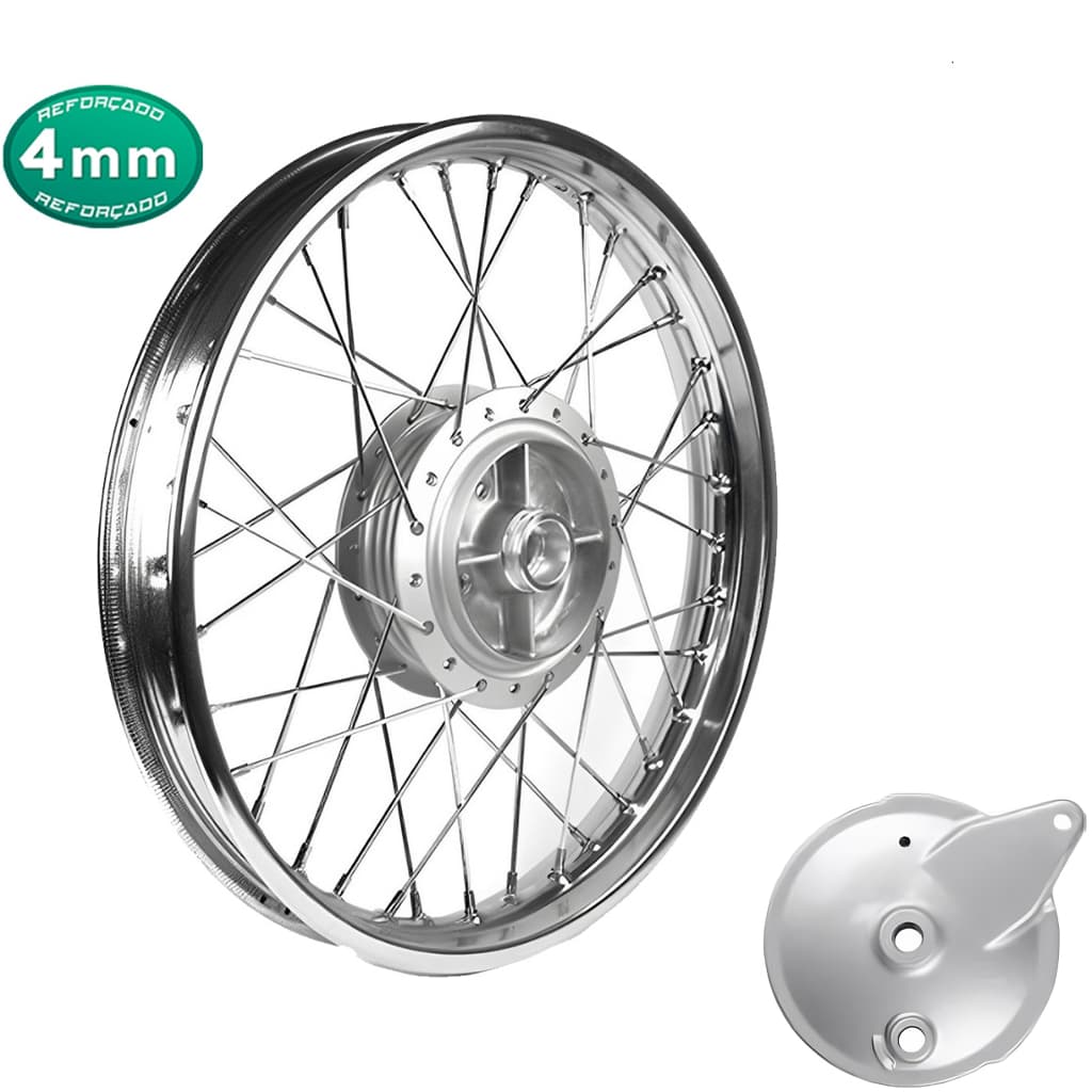 Roda Jante Calha  Traseira Ybr 125 00/08 Factor 125 4mm Com Espelho Freio