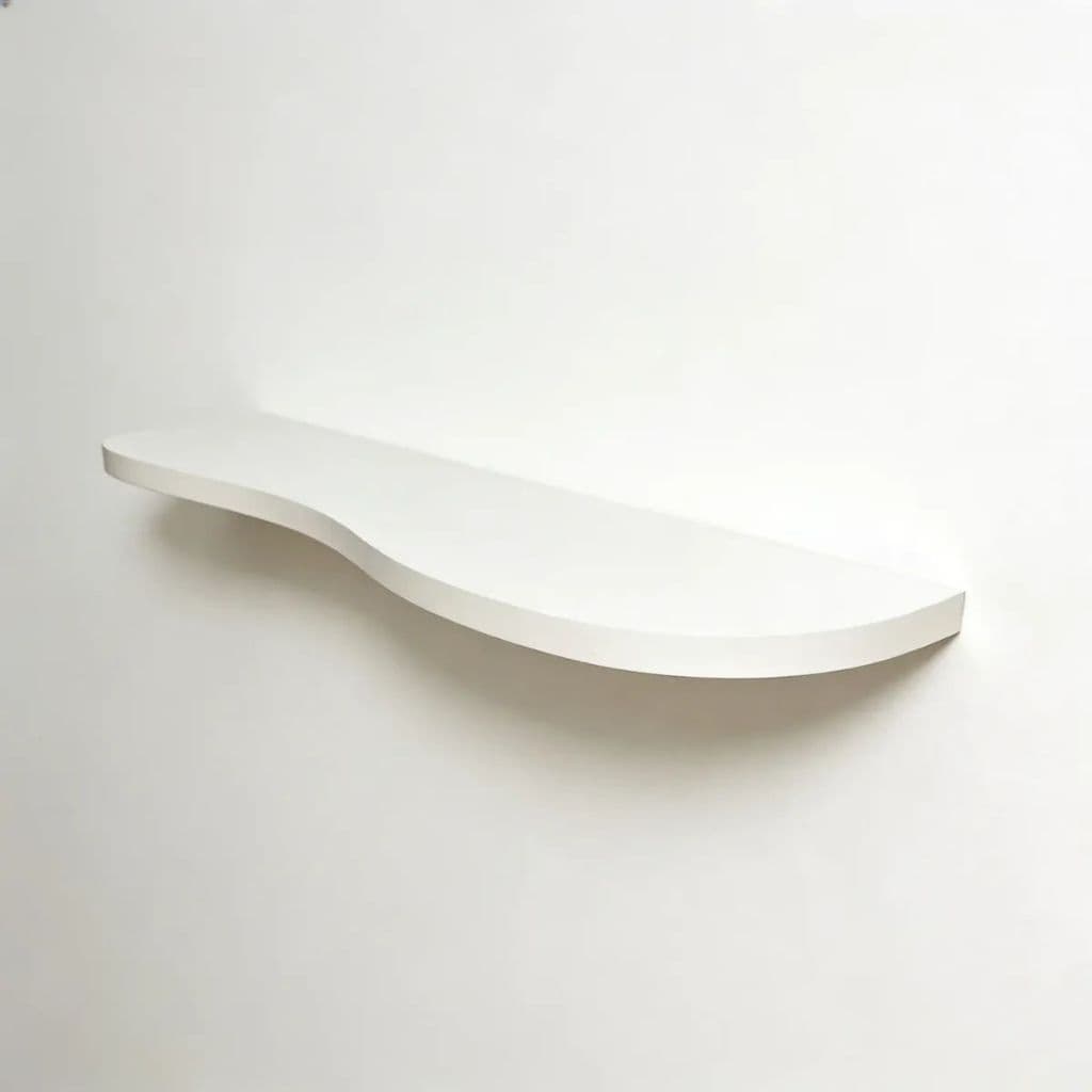 Prateleira Orgânica 20x80 MDF Branco TX 25mm Parede