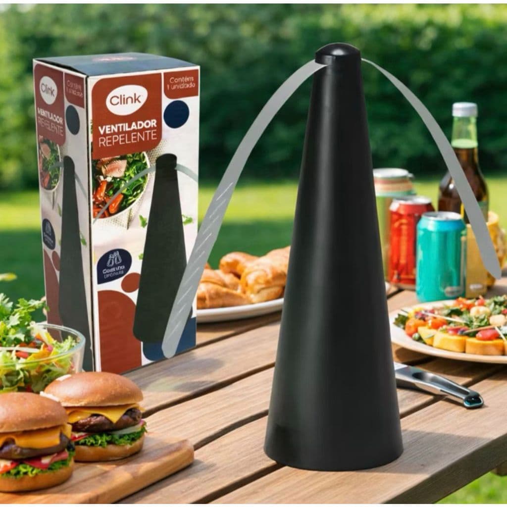 Ventilador Repelente de Mesa Anti Moscas Portátil - Clink Kit 1/2/3 Unidades