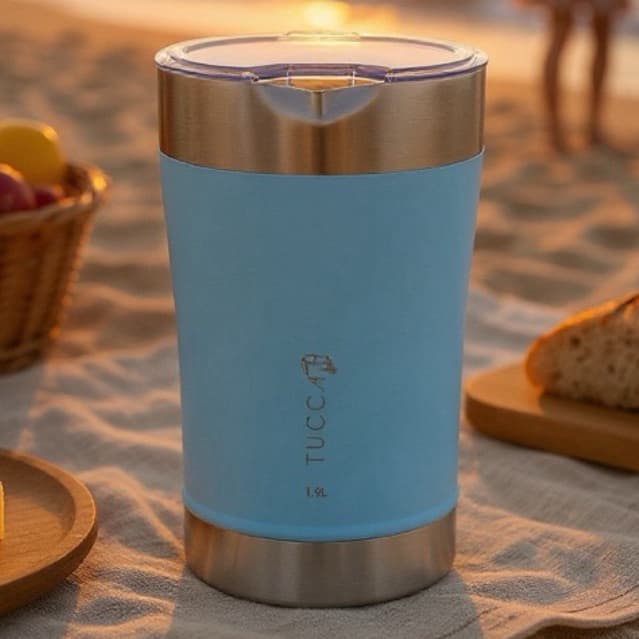 Jarra Térmica Tucca Hibisco 1,9L Tampa Segura Mantém Gelado por Horas para Praia e Piscina