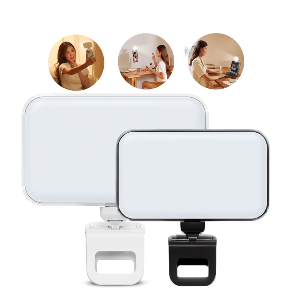 Mini Ring Light 360º Portátil para Celular Led 5 Níveis de Luz 3 Tonalidades Bateria Recarregável 12h de Autonomia Usams