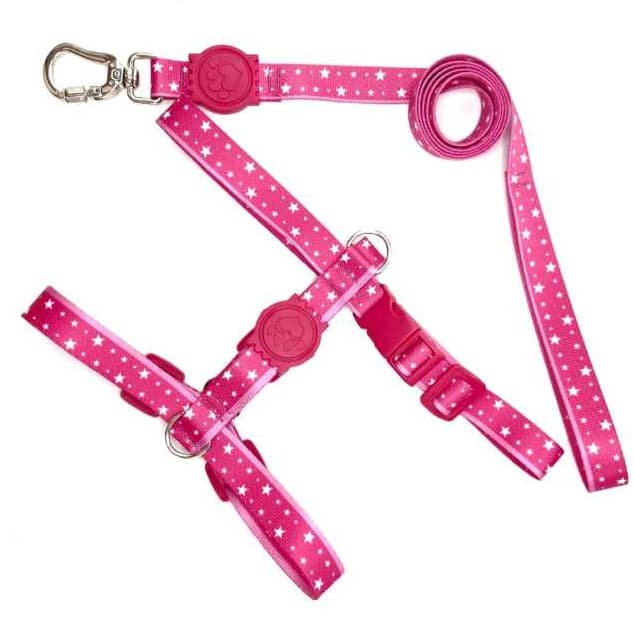 peitoral H anti puxaõ estrelinha rosa
