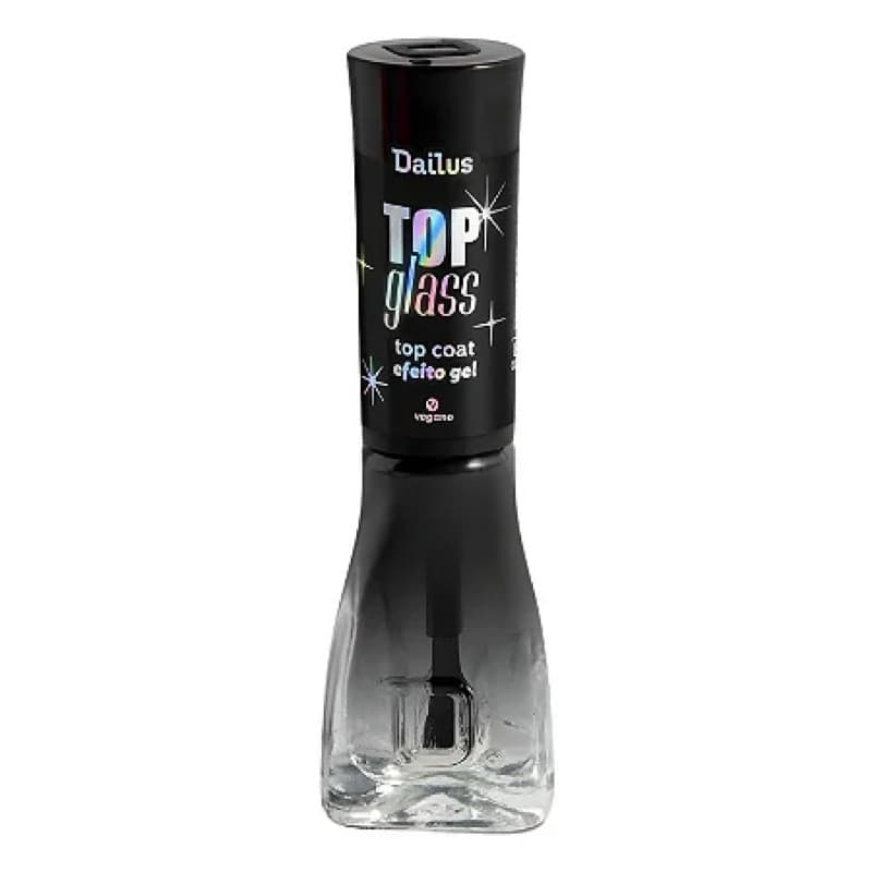 Top Glass Dailus - Top Coat Efeito Gel Sem Cabine 8ml Transparente