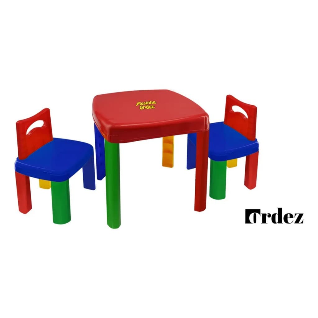 Mesa e Cadeira Educativa Para Brincadeiras Sortidas