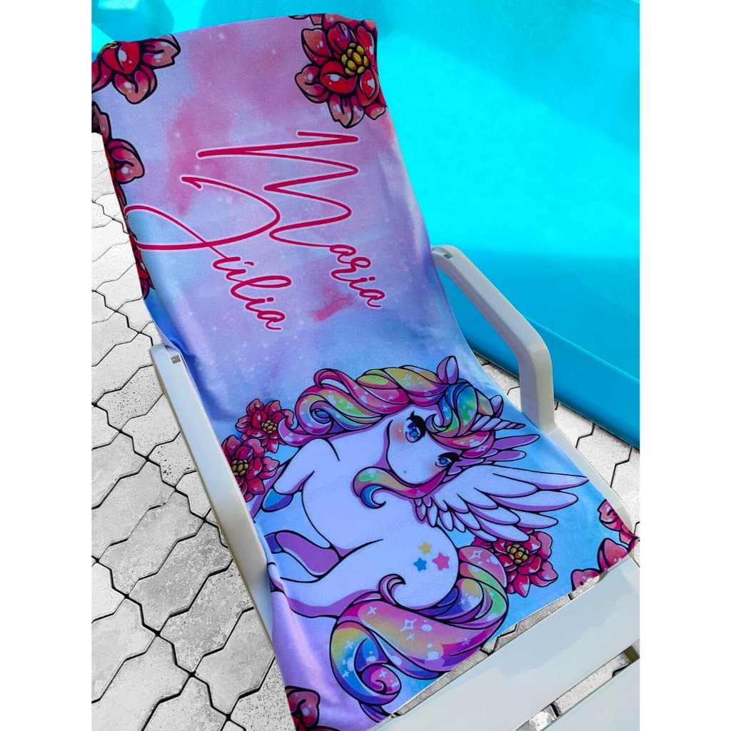Toalha de Praia Personalizada - Nas Nuvens