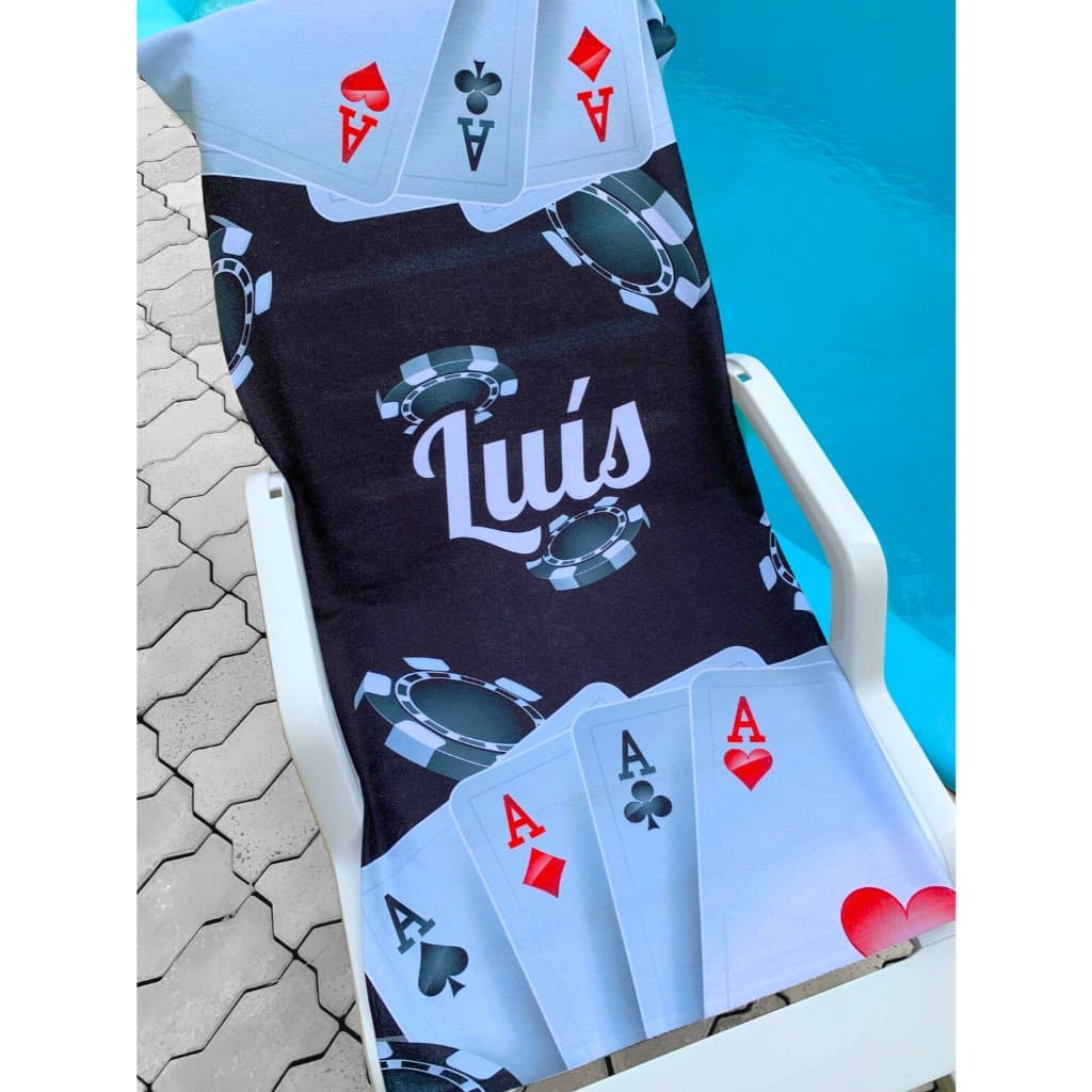 Toalha de Praia Personalizada - Poker