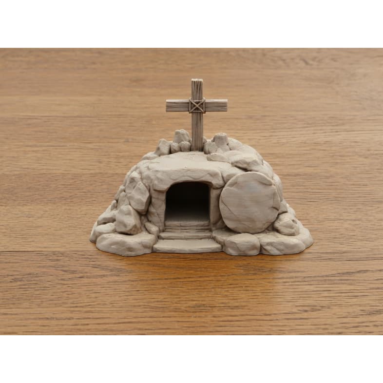 🪨 ESCULTURA DA COLINA DE PEDRA DO SEPULCRO VAZIO DE JESUS CRISTO EM 3D:
