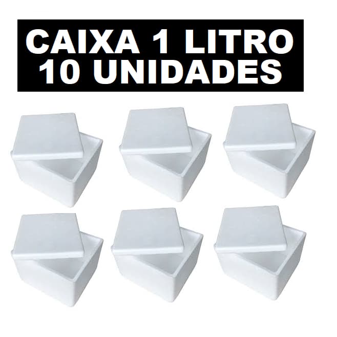 CAIXA TÉRMICA ISOPOR 1 LITRO 10 UNIDADES