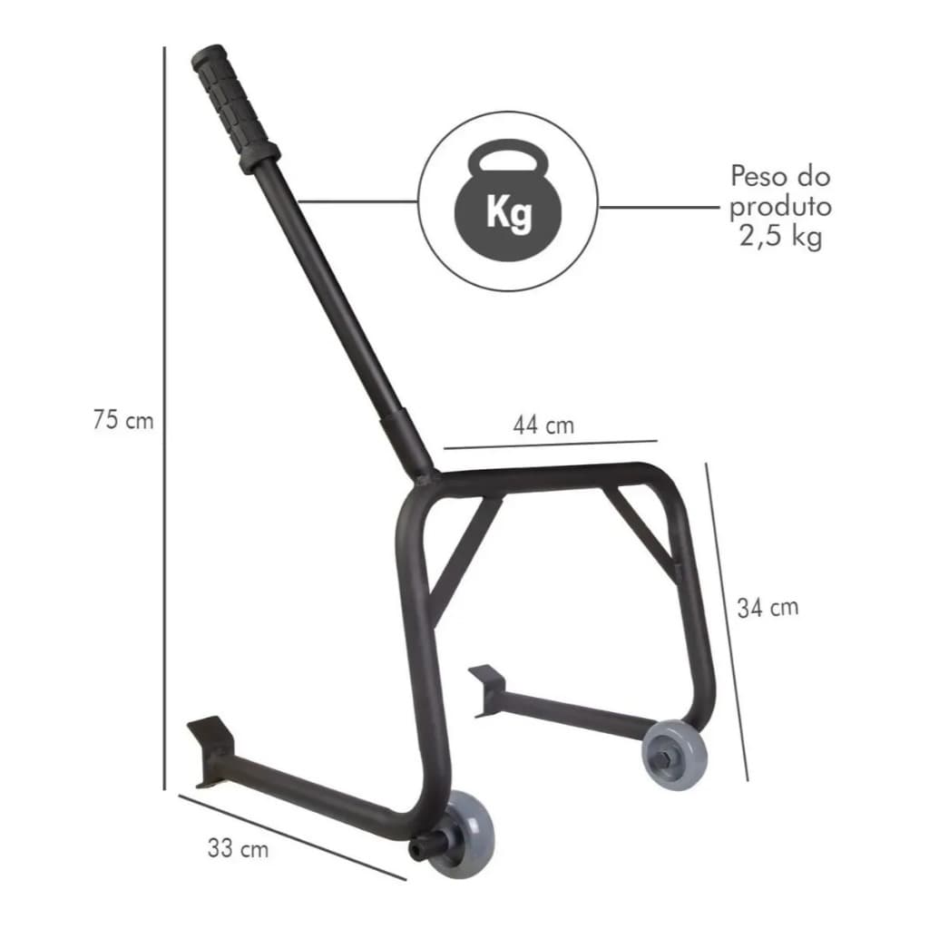 Cavalete Para Moto Apoio Fixo Pedaleira Estribo Honda Yamaha