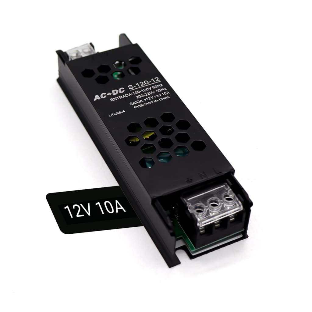 Fonte Chaveada 10a 12v 120w Para Cftv Fita Led Som Automotivo