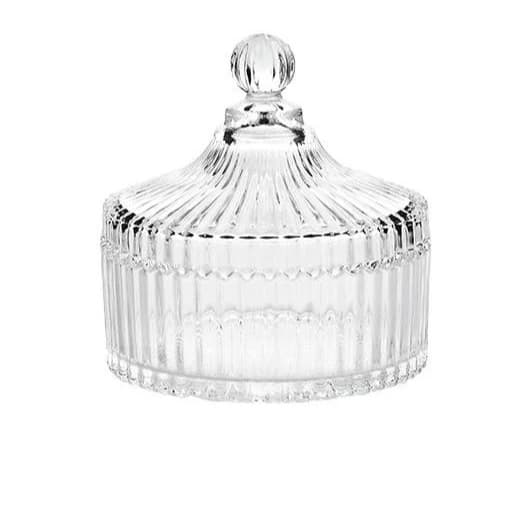 Bomboniere Baleiro de Vidro 255 ml / 380 ml - Potiche com Design Clássico, Elegante e Sofisticado