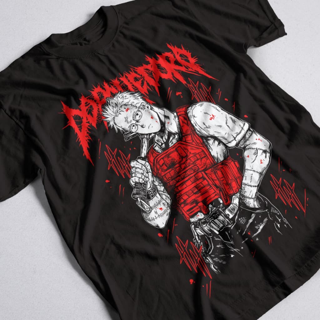 Camisa Shin sem Mascara V4 Anime Dorohedoro Camiseta Unissex 100% Algodão