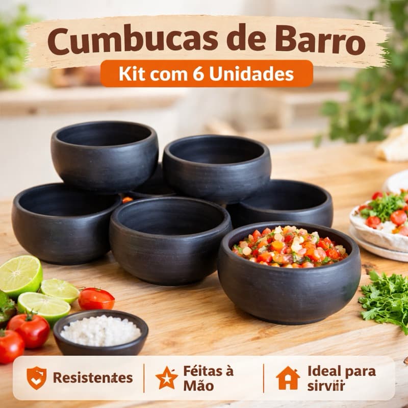 Cumbuca de Barro Artesanal para Sopas, Caldos e Petiscos – Mantém Temperatura e Versátil