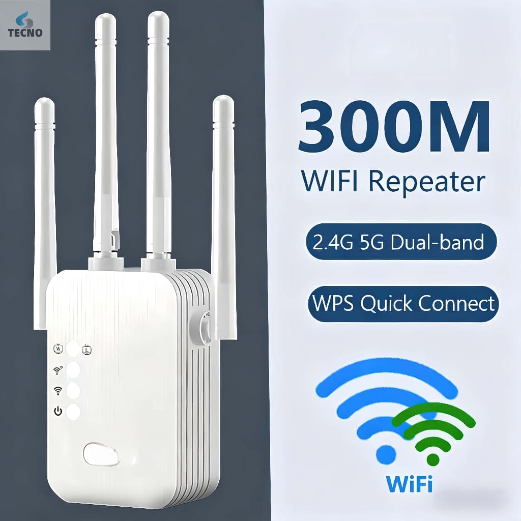 Repetidor Wi-Fi 4 Antenas 300Mbps Amplificador de Sinal Cor Branco Ideal para Casa e Escritório G8