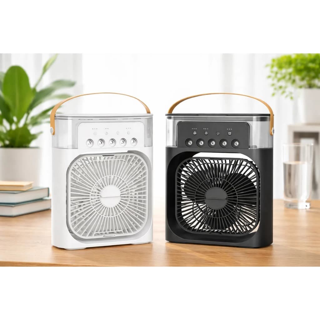 Ventilador Climatizador Umidificador USB Portátil Mesa Ar Frio Névoa Mini Ar Condicionado
