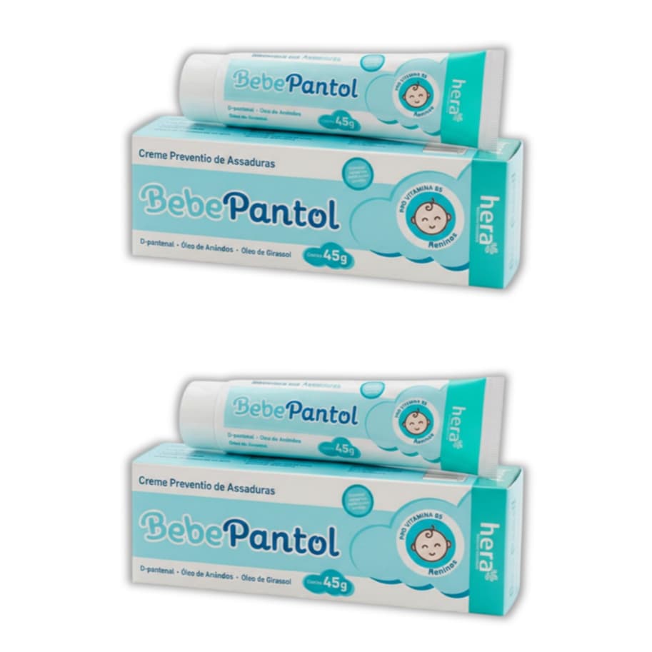 Kit Com 2 Pomada Para Assaduras BebePantol Azul Com 45g Cada