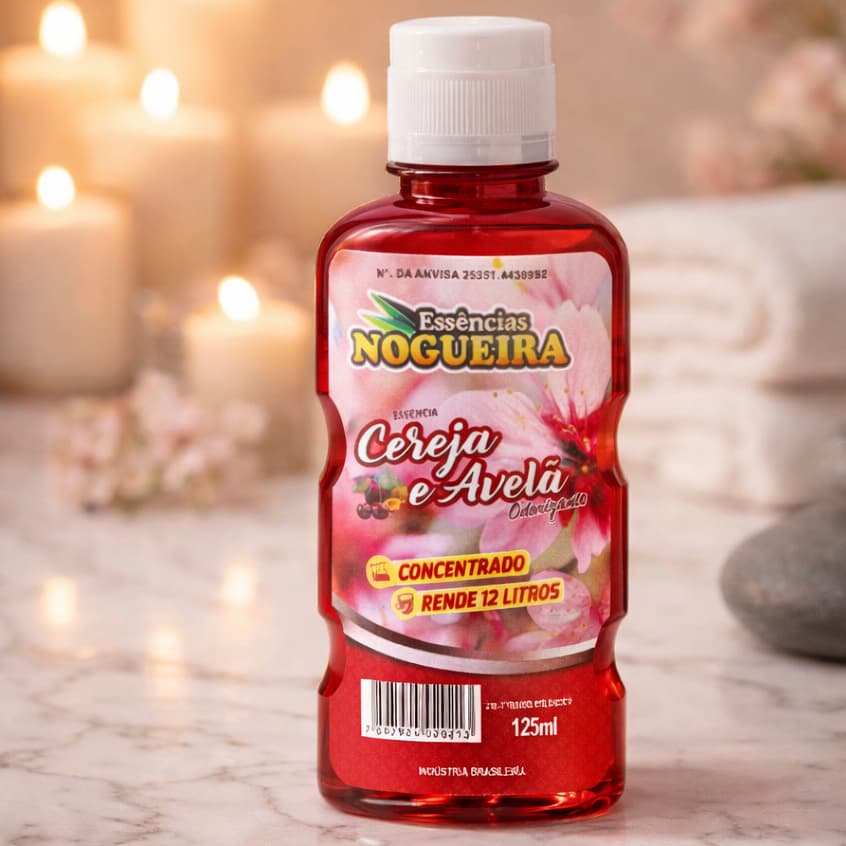 Aromatizante 125ml Nogueira Essências Limpador Perfumado para Casa e Carro Fragrância Duradoura