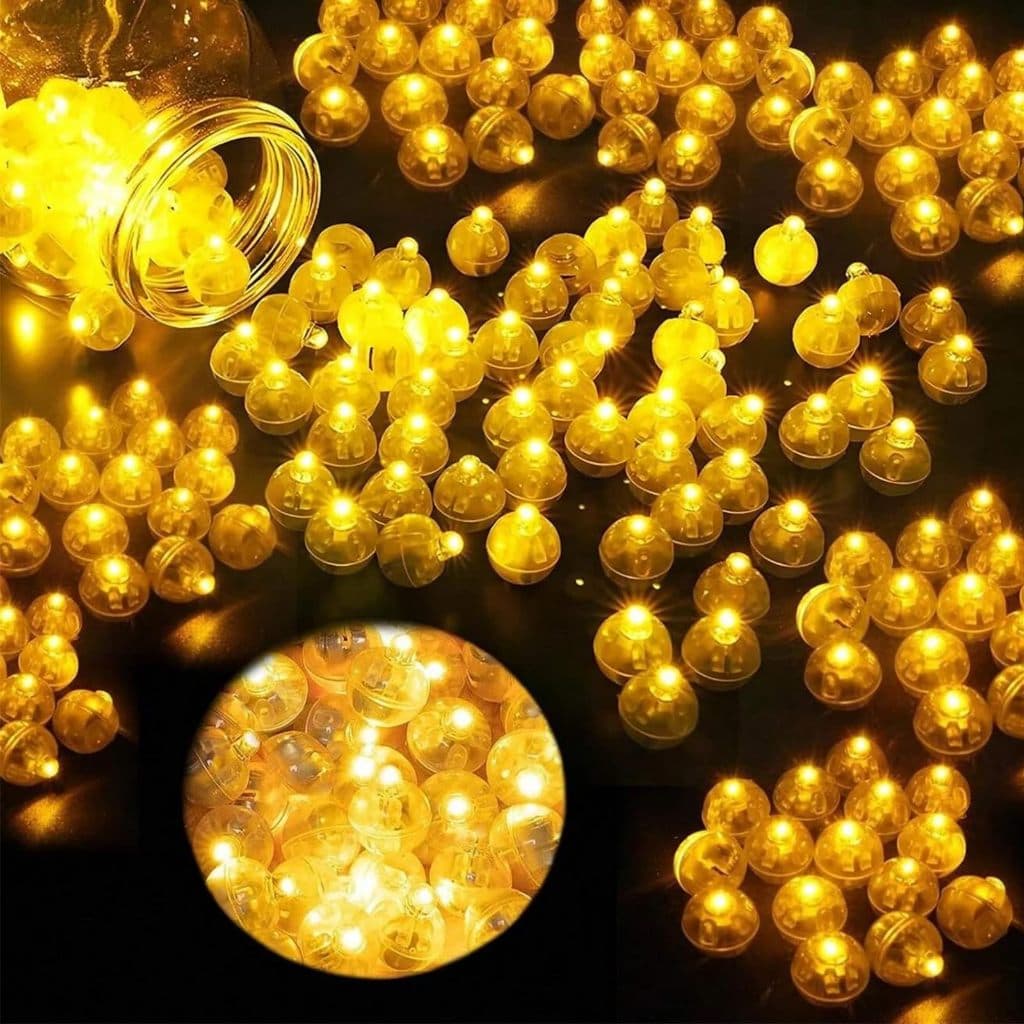 100pcs Luzes de Balão LED Mini | Bateria de Longa Duração | Decoração para Festa, Natal e Halloween