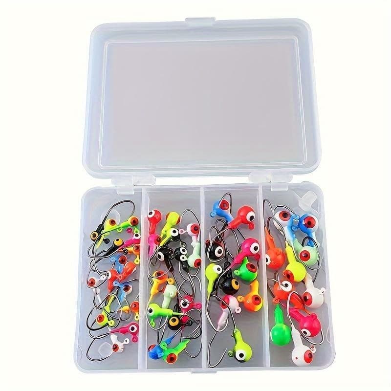 ANZOL JIG HEAD - KIT COM 25 OU 40 ANZÓIS JIG HEAD PARA PESCA - TAMANHOS VARIADOS