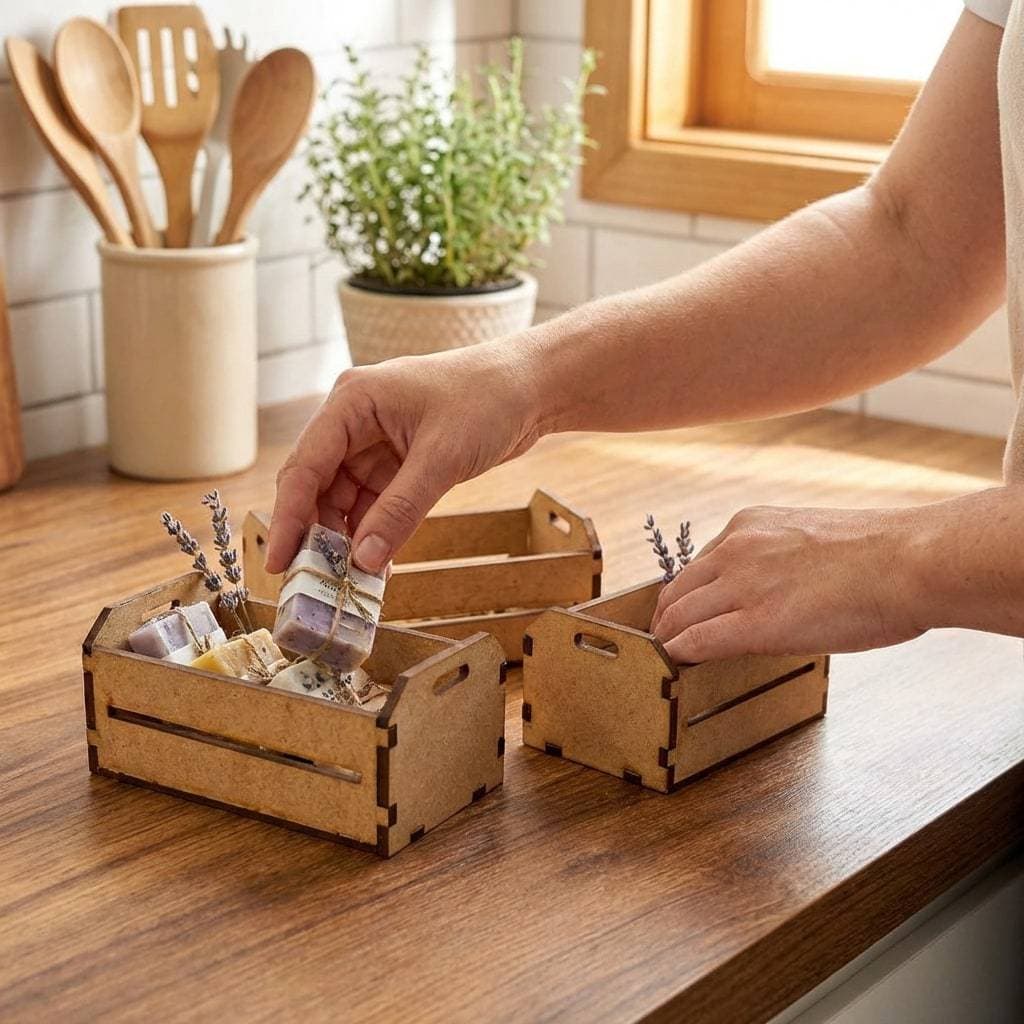 Kit 40 Mini 9x5x4,5cm Caixote MDF Decorativo Lembrancinhas em 3mm