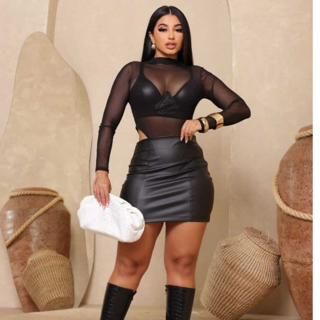Saia Curta  Básica Feminina Courinho Premium Cintura Alta Blogueira Moda-  ENVIO IMEDIATO